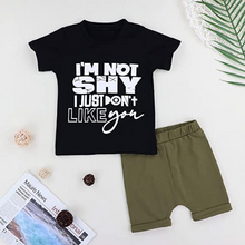 Cargar imagen en el visor de la galería, para bebé recién nacido con estampado de letras de la tripulación+pantalones largos + de 2piezas NDP-38