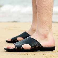 Cargar imagen en el visor de la galería, Sandalias de piel para hombre NDP-114