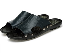 Cargar imagen en el visor de la galería, Sandalias de piel para hombre NDP-114