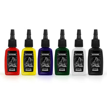 Cargar imagen en el visor de la galería, Juego de tinta de tatuaje 6 colores completos kit de pigmento, 0.7 fl oz NDP-64