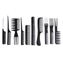 Cargar imagen en el visor de la galería, Set de 10 peines Negro Professional #14