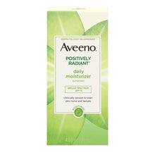 Cargar imagen en el visor de la galería, Aveeno Hidratante facial de uso diario Positively Radiant con protector solar de amplio espectro SPF 15 y extracto de soja, 4 fl. onz
