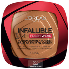 Cargar imagen en el visor de la galería, L'Oreal Paris - Maquillaje base en polvo Infallible Fresh Wear, hasta 24 horas de uso