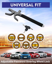 Cargar imagen en el visor de la galería, Bloqueo antirrobo para volante, función de martillo de emergencia NDP15