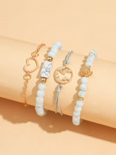 Cargar imagen en el visor de la galería, Pulsera de decoración de corazón y tortuga de 4 piezas ✅