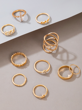Cargar imagen en el visor de la galería, Anillo de decoración de diamantes de imitación de 10 piezas ✅