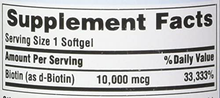 Cargar imagen en el visor de la galería, Biotina 10,000 mcg cápsulas- Ayuda a prevenir la caída del cabello.