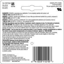 Cargar imagen en el visor de la galería, Duracell - Pilas de litio 123 de alta potencia