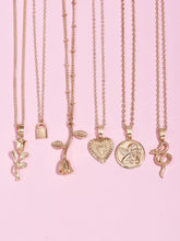 Cargar imagen en el visor de la galería, Collar con dije de corazón y candado de 6 piezas ✅