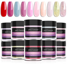 Cargar imagen en el visor de la galería, Juego de 10 colores de polvo para uñas- Rosado