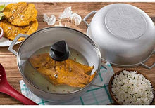 Cargar imagen en el visor de la galería, Natural Caldero tapa de vidrio y ventilación de vapor 3 piezas (1.4/3.4/6.6) cuarto de galón, plata NDP162