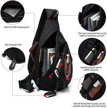 Cargar imagen en el visor de la galería, Mochila bandolera para senderismo con bolsillo NDP16