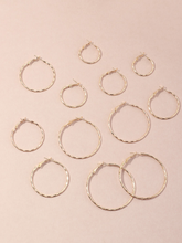 Cargar imagen en el visor de la galería, 6 pares de pendientes de aro de metal ✅