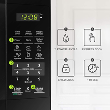 Cargar imagen en el visor de la galería, Horno de microondas Negro 10 pulgadas NDP33