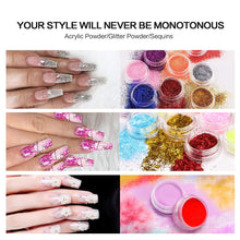 Cargar imagen en el visor de la galería, Kit de uñas acrílicas en polvo de acrílico