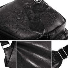 Cargar imagen en el visor de la galería, Mochila de lona lateral para hombre con puerto de carga USB NDP18