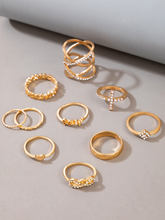 Cargar imagen en el visor de la galería, Anillo de decoración de diamantes de imitación de 10 piezas ✅