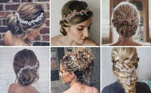 Cargar imagen en el visor de la galería, Diadema para novia, con perlas y diamantes de imitación, NDP-102