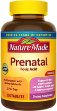 Cargar imagen en el visor de la galería, Multivitamínico prenatal con ácido fólico, 250 tabletas