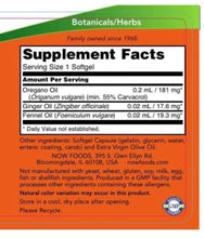 Cargar imagen en el visor de la galería, Aceite de orégano con jengibre e hinojo, 90 cápsulas .