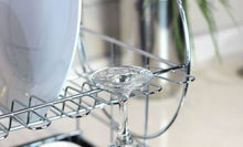 Cargar imagen en el visor de la galería, Rack para platos de lujo, acero chapado en cromo plato de 2 pisos NDP138