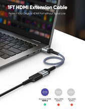 Cargar imagen en el visor de la galería, Cable extensor HDMI 8K 4K macho a hembra compatible con 3D, 1080P, 2160P