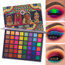 Cargar imagen en el visor de la galería, Paleta de sombra de ojos con 15 brochas de ojos y 48 colores neón NDP84