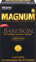 Cargar imagen en el visor de la galería, Condones lubricados Trojan Magnum Bareskin