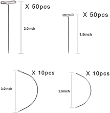 Cargar imagen en el visor de la galería, 120 piezas recto de costura bloqueo peluca T pines y pasadores en C #19