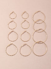 Cargar imagen en el visor de la galería, 6 pares de pendientes de aro de metal ✅