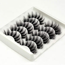Cargar imagen en el visor de la galería, 5 pares de pestañas postizas 3D hechas a mano (3D-B)