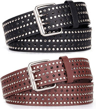 Cargar imagen en el visor de la galería, Cinturón punk con ojales para mujer NDP-84