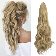 Cargar imagen en el visor de la galería, Extensión de cola de caballo de 20 pulgadas con clip en ondulado, color negro, NDP42