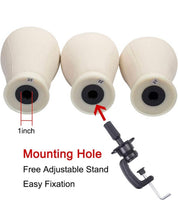 Cargar imagen en el visor de la galería, Cabeza de maniquí con soporte para hacer pelucas