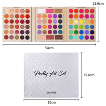Cargar imagen en el visor de la galería, Paleta profesional de 86 colores para sombra de ojos con 15 brochas de maquillaje NDP77