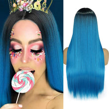 Cargar imagen en el visor de la galería, Pelucas para mujeres con raíces oscuras #30