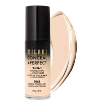 Cargar imagen en el visor de la galería, Corrector de la fundación Milani 2 en 1, perfecto para ocultar