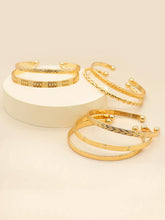 Cargar imagen en el visor de la galería, Pulsera de metal con textura de 7 piezas ✅