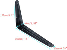 Cargar imagen en el visor de la galería, Juego de 4 soportes para estantes plegables para estanterías y estanterías (7.8 x 0.78 x 5.1 pulgadas) NDP 3