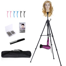 Cargar imagen en el visor de la galería, Cabeza de maniquí de metal con trípode #32