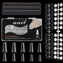 Cargar imagen en el visor de la galería, 500 puntas falsas de uñas postizas de acrílico de media cubierta