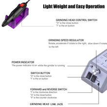 Cargar imagen en el visor de la galería, Juego profesional de taladro de uñas eléctrico para uñas acrílicas