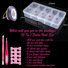 Cargar imagen en el visor de la galería, Juego de 500 puntas de uñas de acrílico para uñas