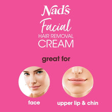 Cargar imagen en el visor de la galería, Nad's Crema depilatoria facial – Suave y calmante para mujeres