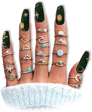 Cargar imagen en el visor de la galería, Juego de anillos apilables para mujeres y niñas NDP-44