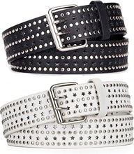 Cargar imagen en el visor de la galería, Cinturón punk con ojales para mujer NDP-84