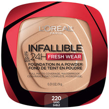 Cargar imagen en el visor de la galería, L'Oreal Paris - Maquillaje base en polvo Infallible Fresh Wear, hasta 24 horas de uso