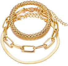 Cargar imagen en el visor de la galería, Pulsera de color oro combinación NDP-53