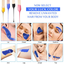 Cargar imagen en el visor de la galería, Kit de encerado con 4 sabores Frijoles de cera dura sin tiras (14.1 oz) 20 varillas aplicadoras de cera NDP-29