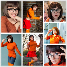 Cargar imagen en el visor de la galería, Peluca de dama, cabello lacio, corto, con flequillo, estilo Bob, 11.4 pulgadas